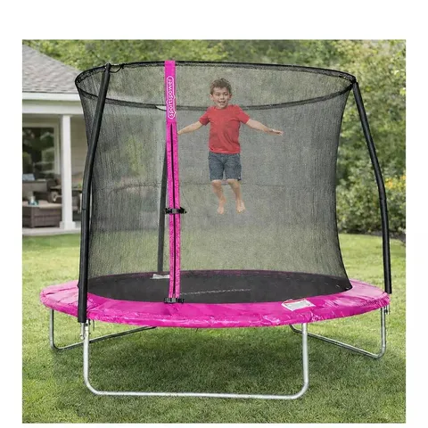 BOXED SPORTSPOWER 8FT TRAMPOLINE - PINK