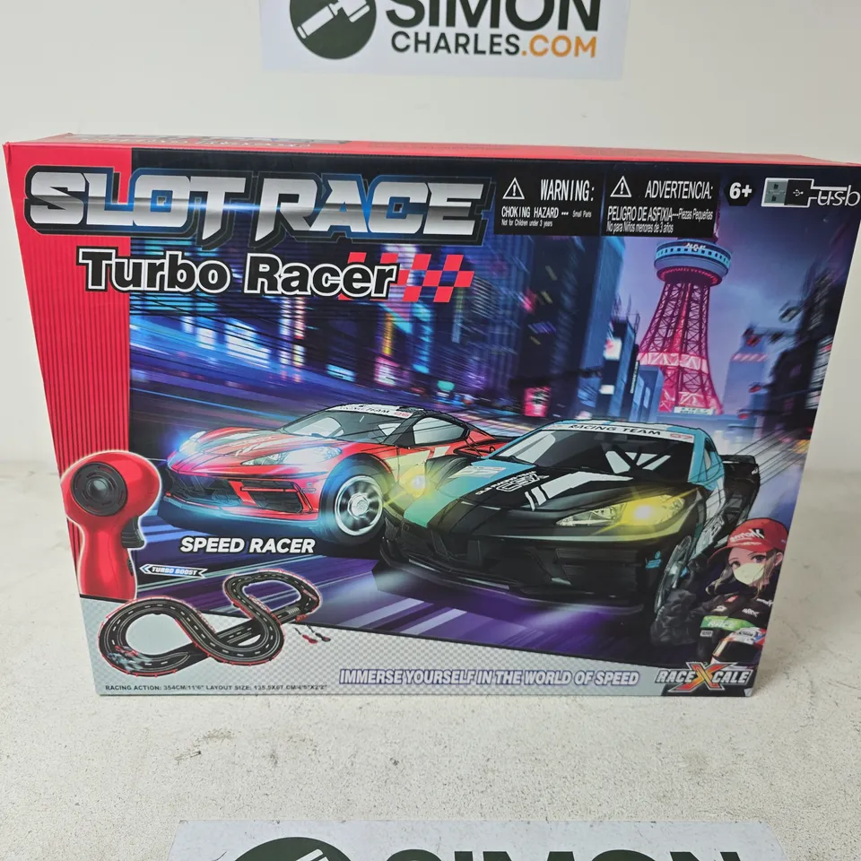 SLOT CAR RACING SET – TURBO RACER (BOXED)