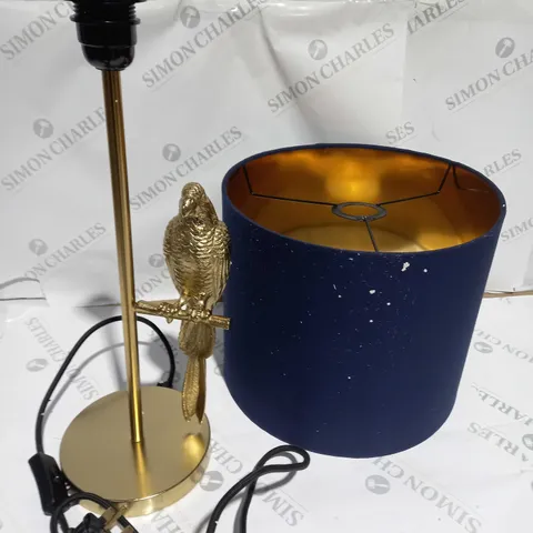 ALISON CORK PARROT DETAIL TABLE LAMP GOLD DUO