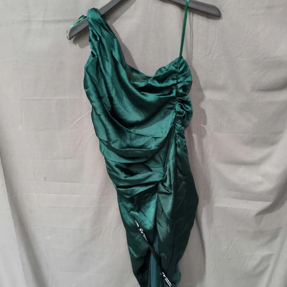 AX PARIS TEAL SATIN DRESS, UK SIZE 12