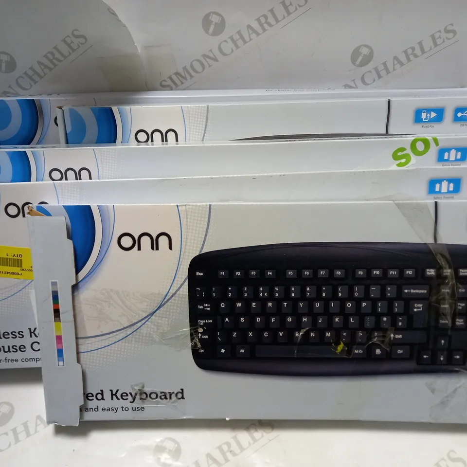 LOT OF 5 ASSORTED ONN KEYBOARDS 