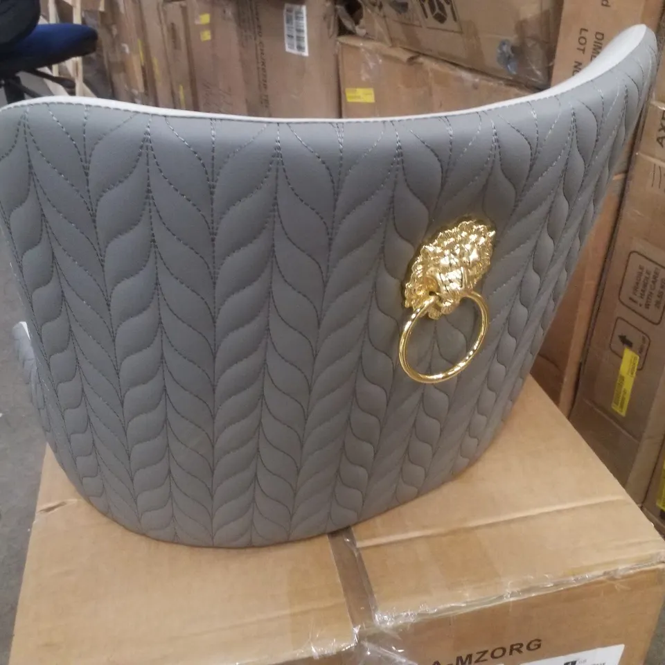 BOXED LIGHT GREY/GREY RING BACK DINING CHAIR