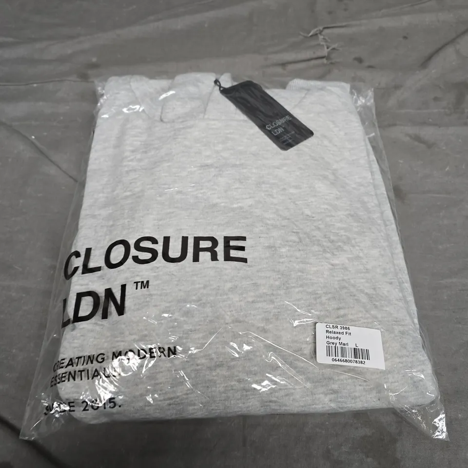 BAGGED CLOSIRE LDN RELAXED FIT HOODY - SIZE L