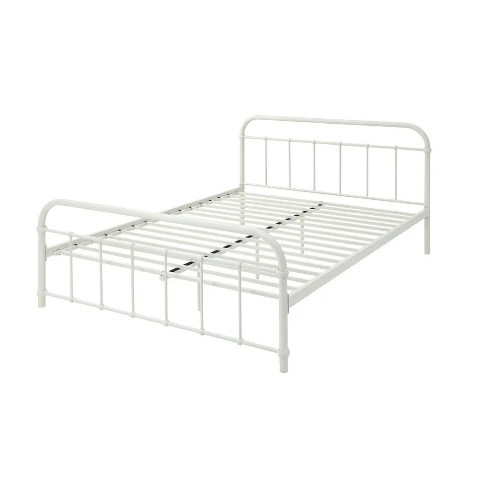 BOXED TEWIN SMALL DOUBLE MATTE WHITE BED (2 BOXES)