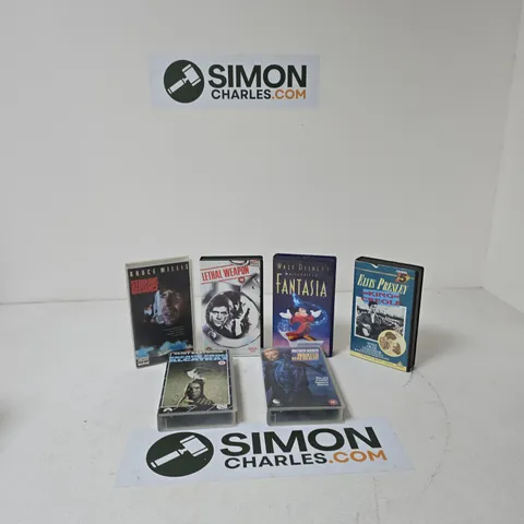 6 X VHS FILMS INCLUDING KING CREOLE AND LETHAL WEAPON 