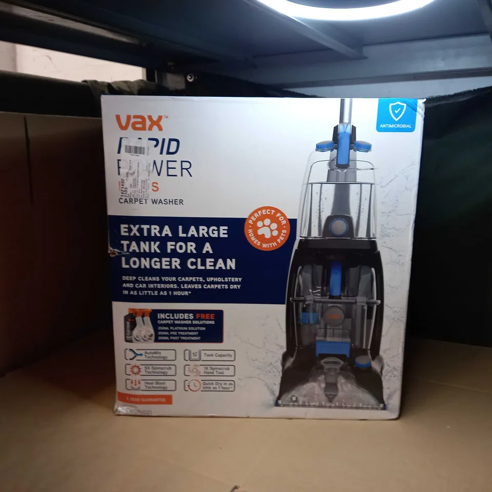 BOXED VAX RAPID POWER CARPET WASHER