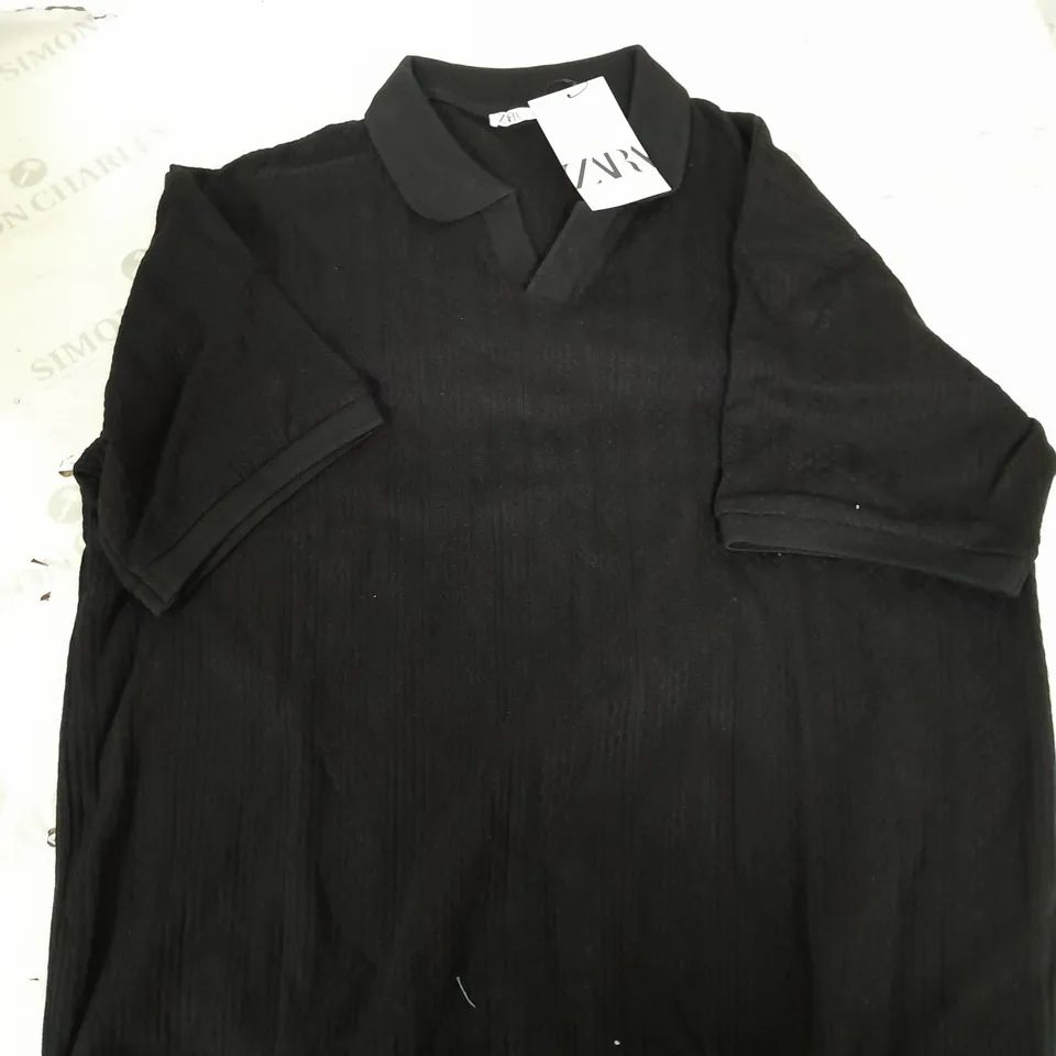 ZARA SUMMER SHIRT IN BLACK - MEDIUM