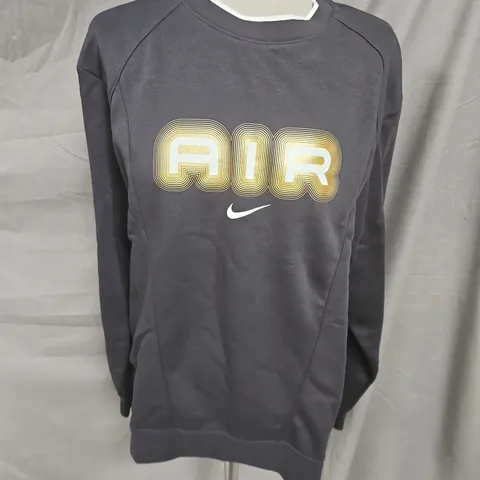 NIKE AIR CREW FLEECE ON BLACK/GOLD SIZE L