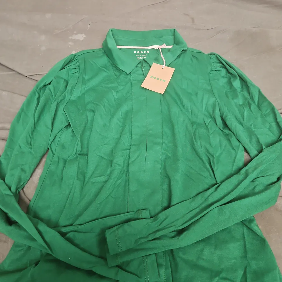 BODEN WOMEN'S GREEN SHIRT, UK 8 