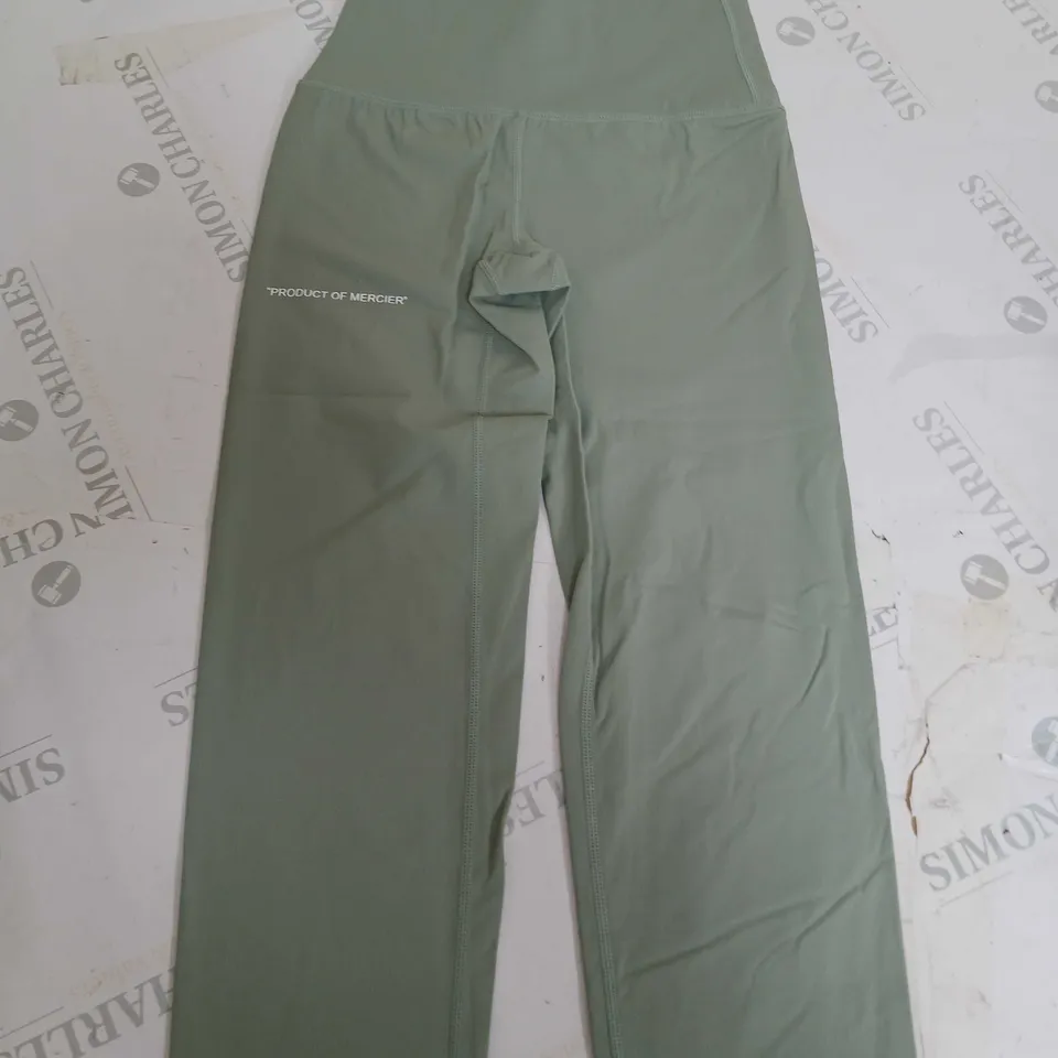 MERCIER LIGHT GREEN KHAKI STRECH LEGGINGS -SIZE 8