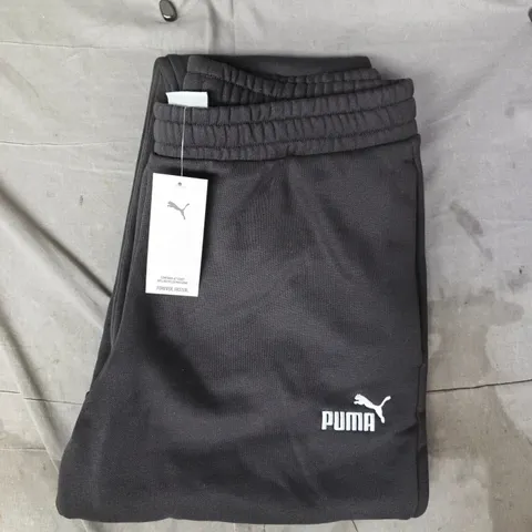 PUMA LOGO SWEATPANTS IN BLACK SIZE LARGE