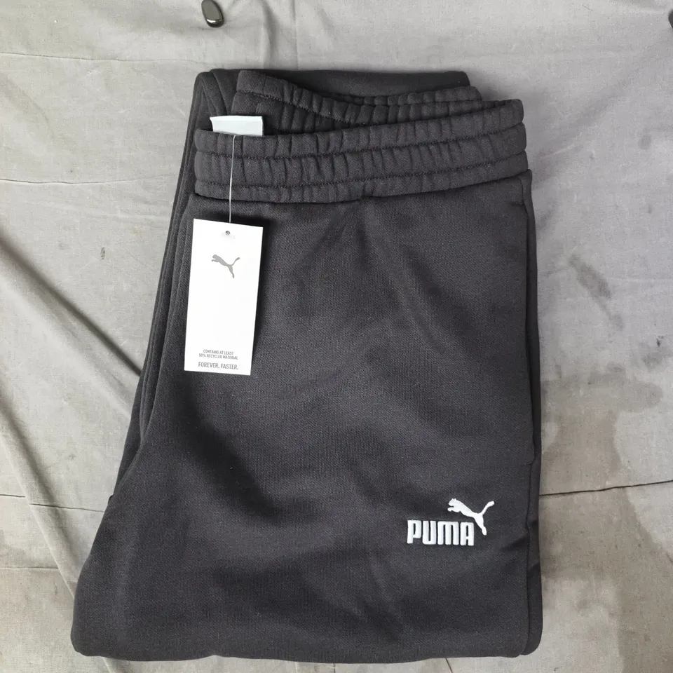PUMA LOGO SWEATPANTS IN BLACK SIZE LARGE