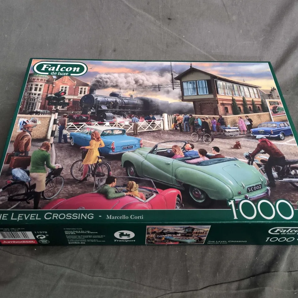 FALCON DE LUXE 1000-PIECE JIGSAW PUZZLE – THE LEVEL CROSSING BY MARCELLO CORTI