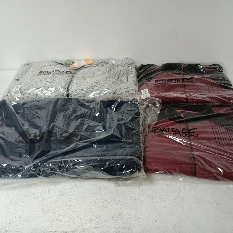 APPROXIMATELY 7 ASSORTED BRAND NEW REGATTA CLOTHING ITEMS IN VARIOUS SIZES, STYLES & COLOURS TO INCLUDE CLUMBER HYBRID, ZELPHA, EZDALE, ETC