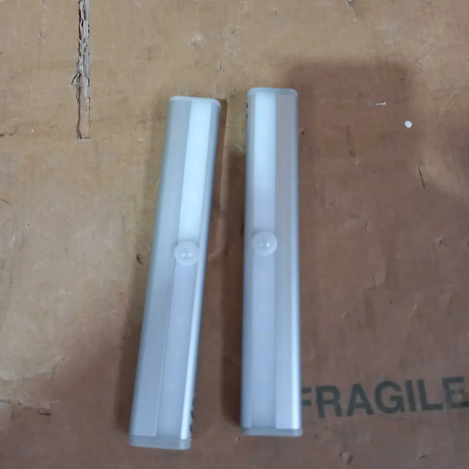 SFIXX SET OF 2 BRUSHED ALUMINIUM PIR MOTION SENSOR LIGHTS