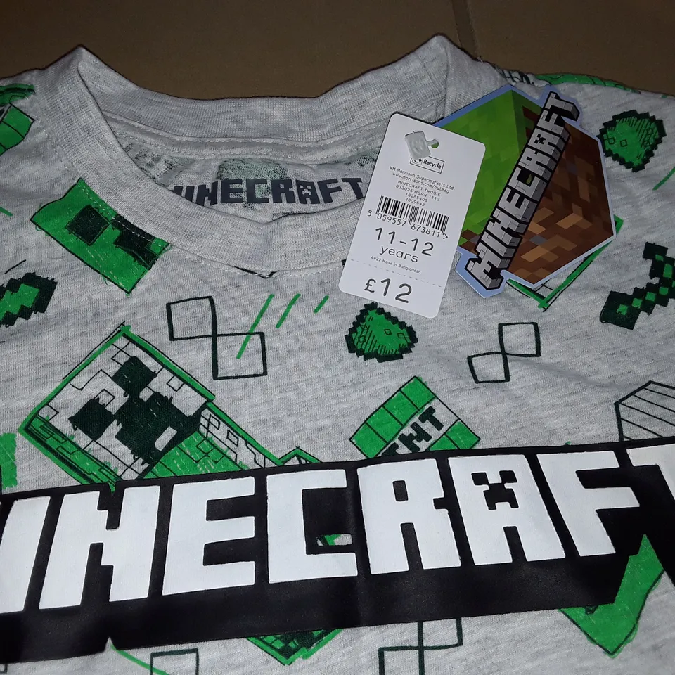 MINECRAFT CREEPER THEMED LONG SLEEVED TOP - 11/12 YRS