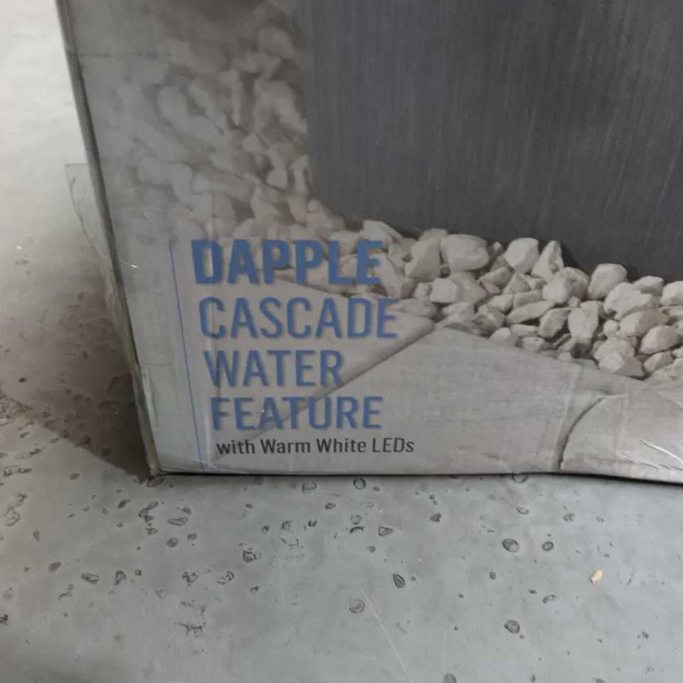 DAPPLE CASCADE WATER FEATURE WITH WARM WHITE LEDS – THE OUTDOOR LIVING COMPANY