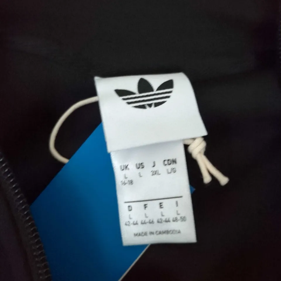 ADIDAS ORIGINALS 3-STRIPES ZIP-UP JACKET – BLACK, UK L