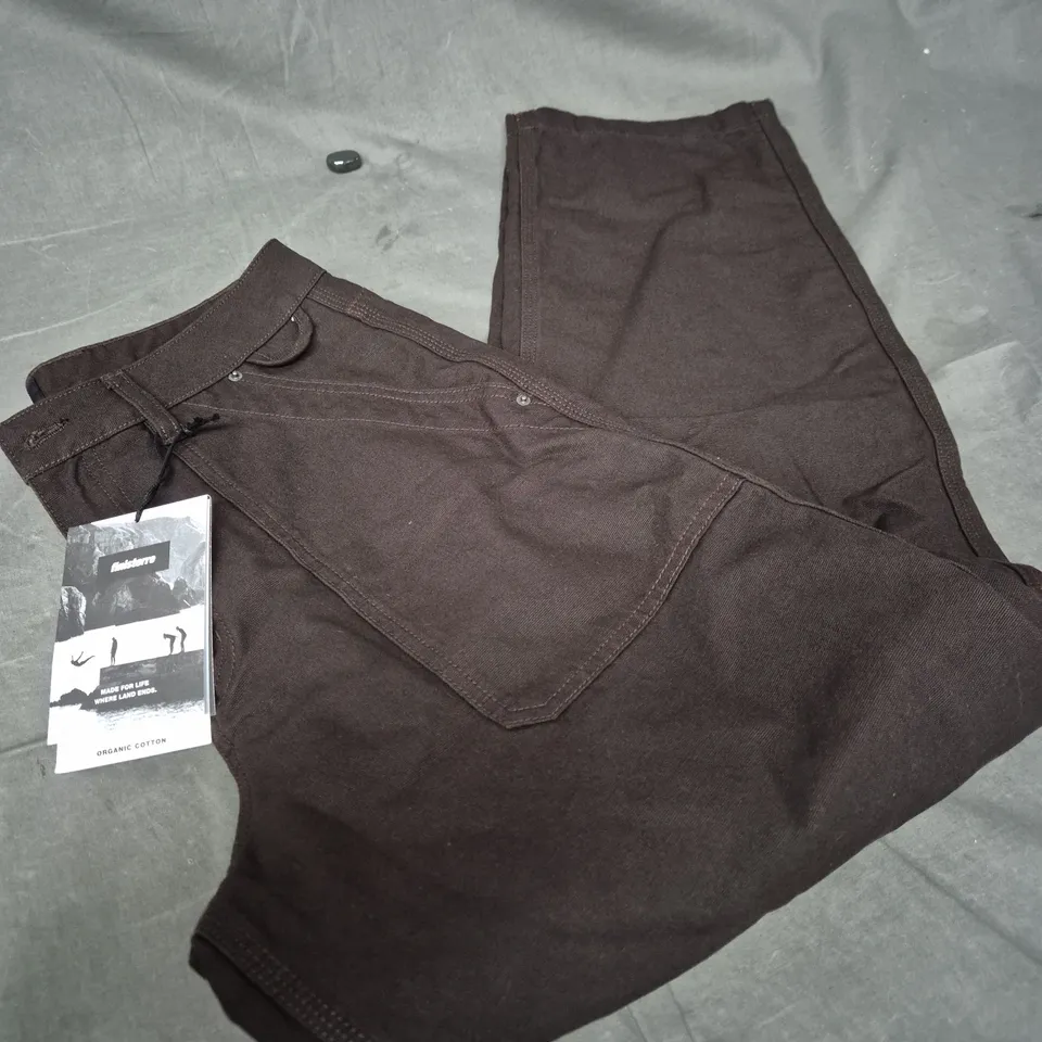 FINISTERRE FLANNEL-LINED BASSET TROUSERS – BURNT UMBER, UK 32W