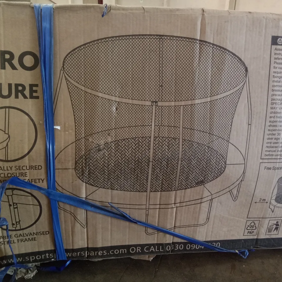 BOXED SPORTSLINE 10FT BOUNCE PRO TRAMPOLINE WITH ENCLOSURE RRP £169.99