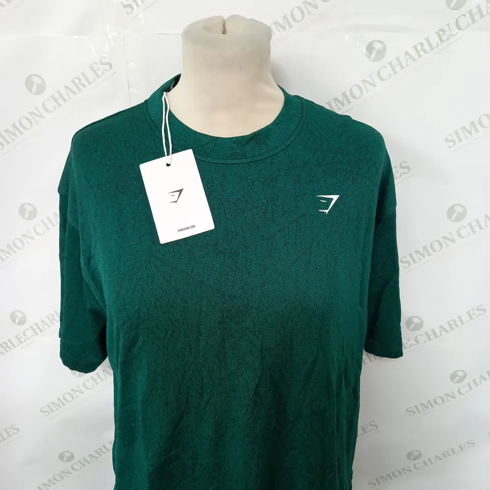 GYMSHARK ADAPT PATTERN SEAMLESS LOOSE FIT TOP SIZE S