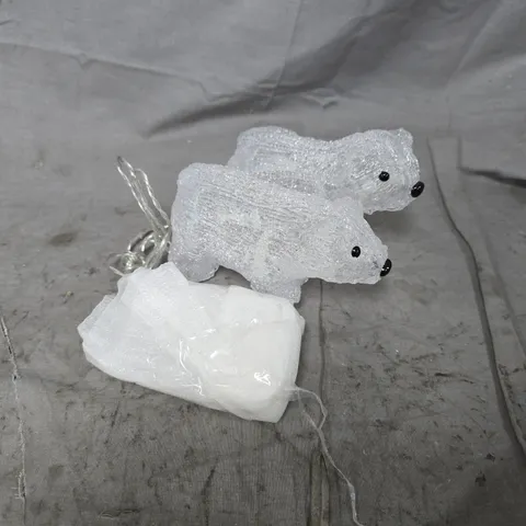 APPROXIMATELY 30 PAIRS OF ACRYLIC WIRE LIGHTS (POLAR BEARS)