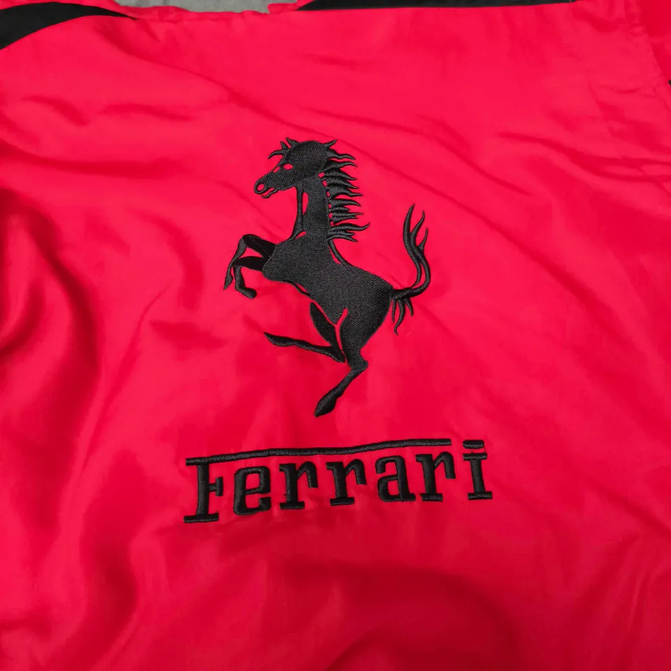 FERRARI RACING JACKET – RED WITH PRANCING HORSE LOGO - SIZE UNSPECIFIED 