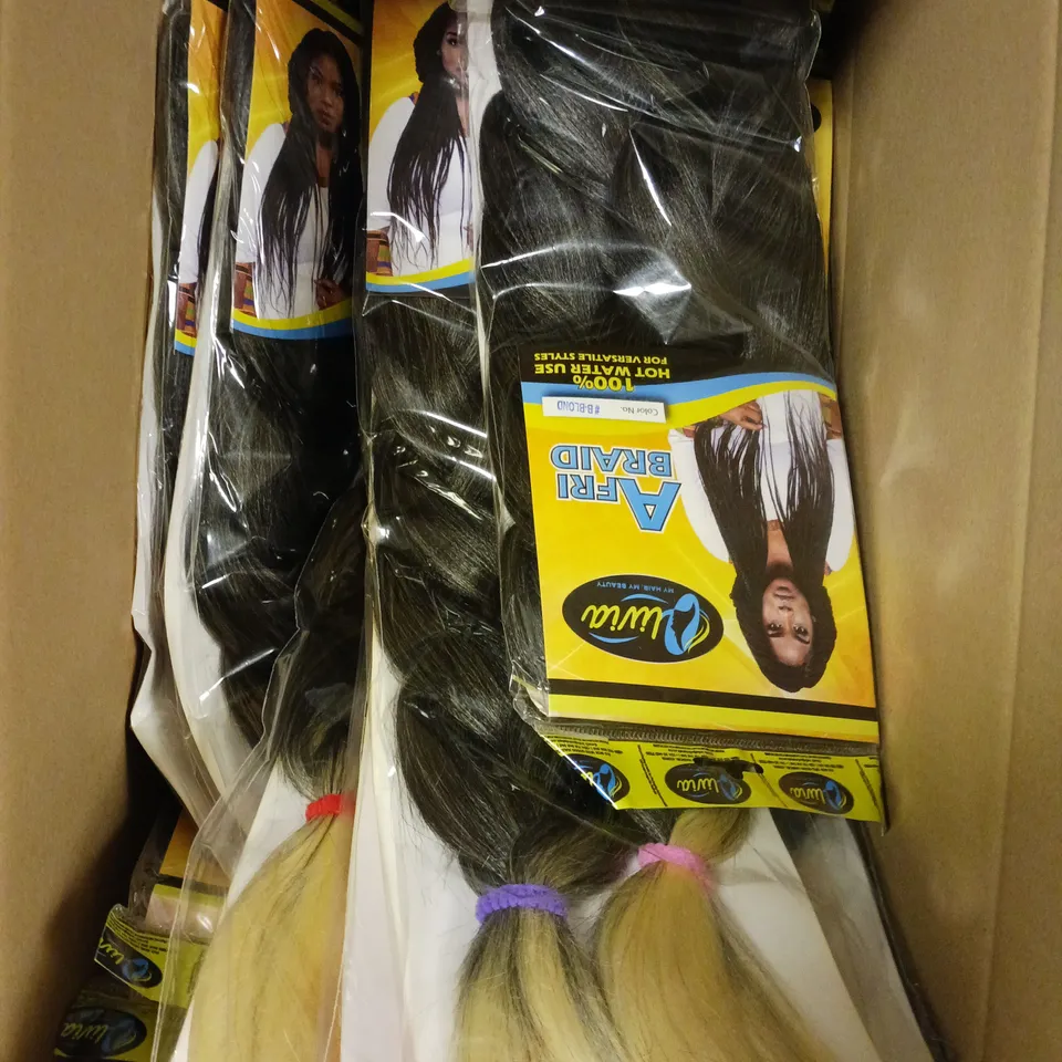 APPROXIMATELY 20 SEALED OLIVIA AFRI BRAID HAIR PIECES - B-BLOND
