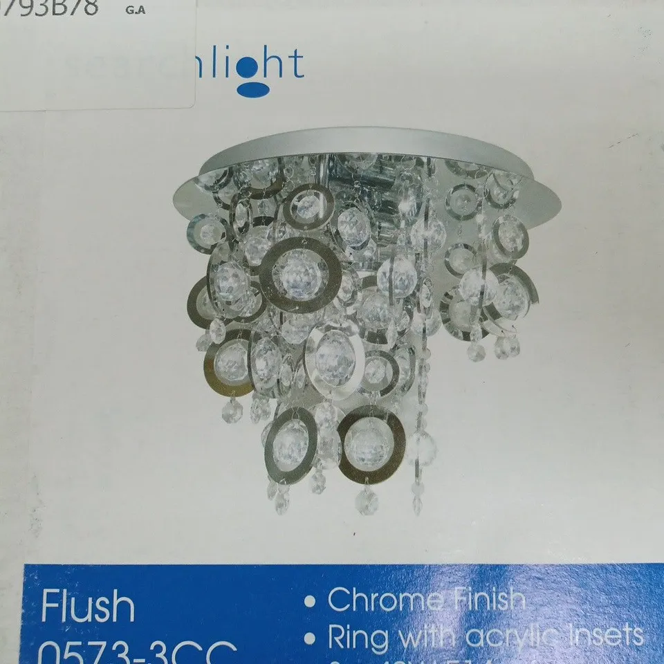 BOXED SEARCHLIGHT NADINE 3 LIGHT FLUSH LIGHT