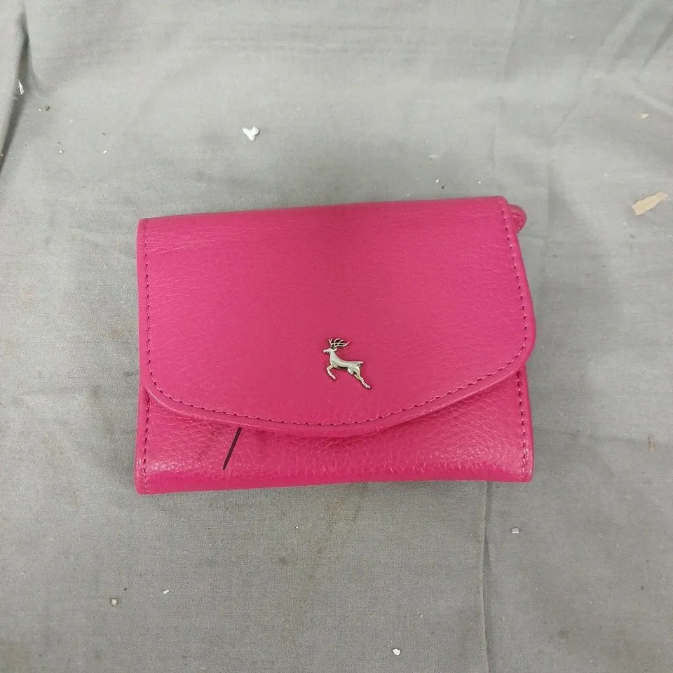 ASHWOOD LEATHER FLAP PURSE, PINK