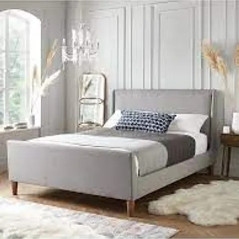 BOXED RETRO BED DOUBLE BED IN GREY (4 BOXES)