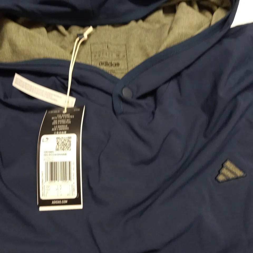 ADIDAS NAVY HOODIE - L 
