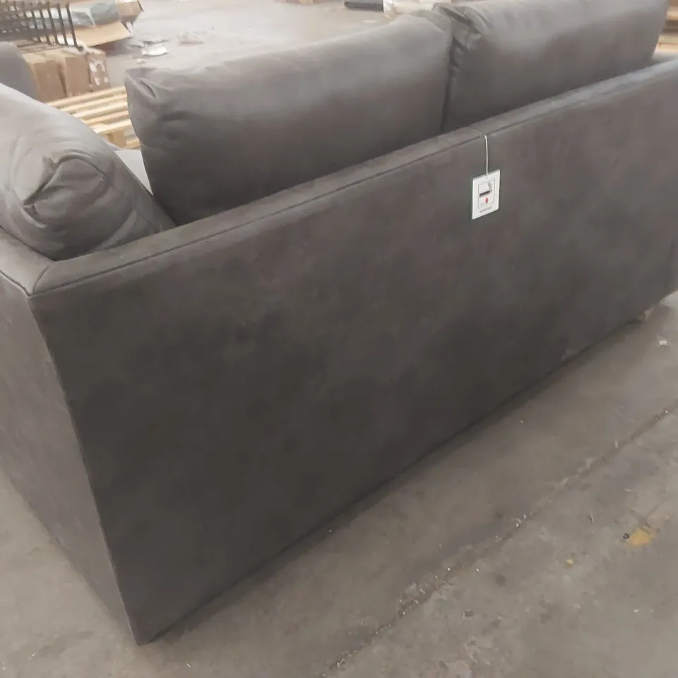 BABLU 4 SEATER FAUX LEATHER CORNER SOFA UPHOLSTERY COLOUR: CHARCOAL ORIENTATION: LEFT HAND FACING
