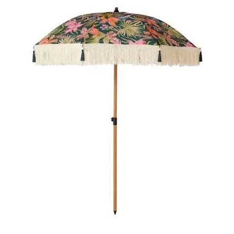 GARDEN STORIES HOT HOUSE PRINTED 2M TASSEL PARASOL