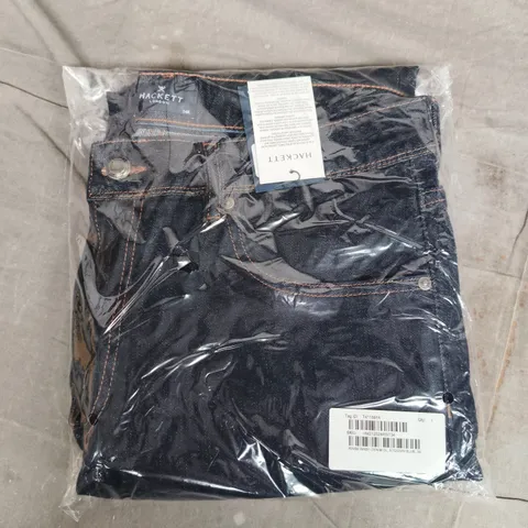 BAGGED HACKETT RINSE WASH DENIM CL JEANS IN BLUE - SIZE 34