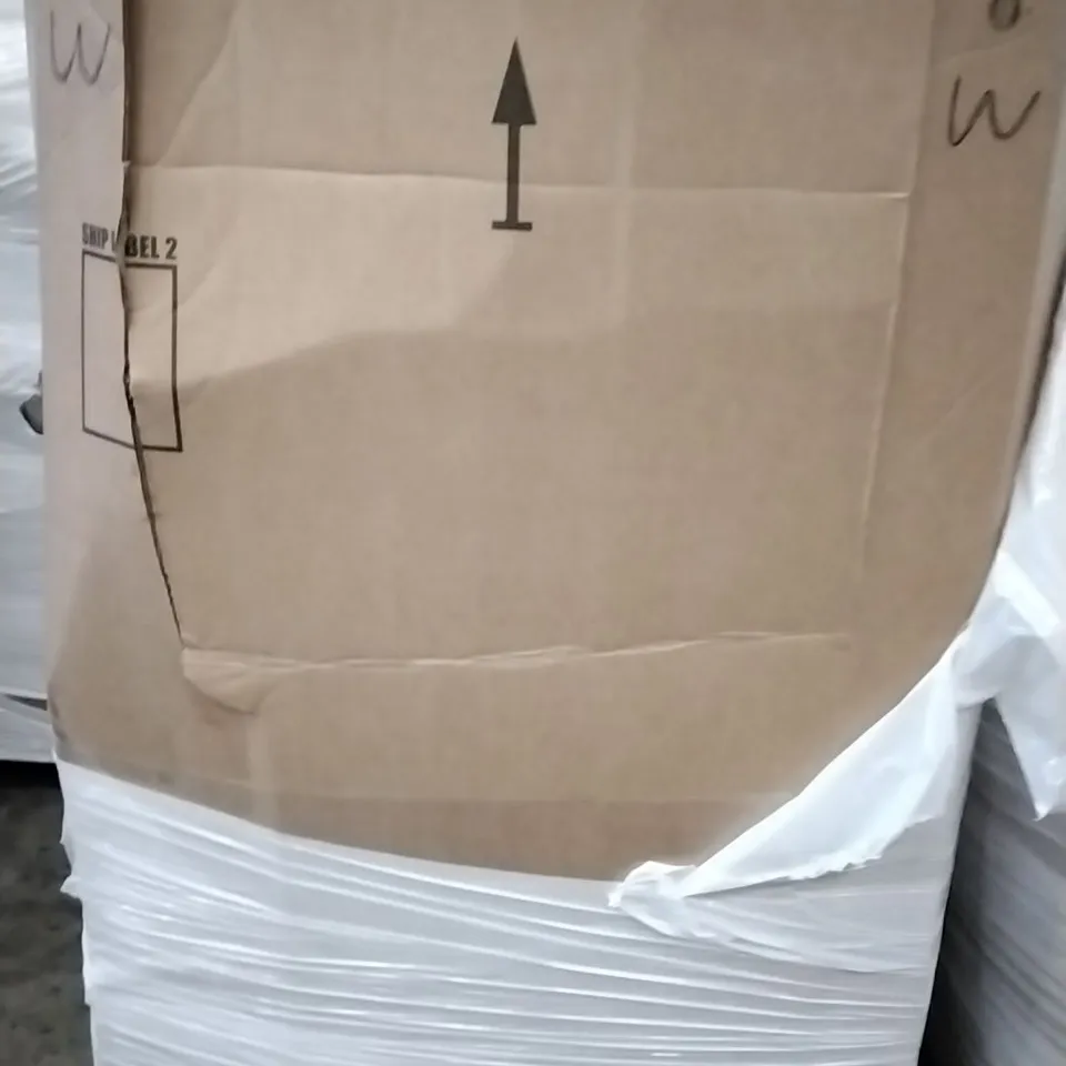 PALLET OF ASSORTED ITEMS INCLUDING TABLE LIGHT, SOUP N GRILL HOTPOT, STAND MIXER, SIDE TABLE WITH WHEELS AND BLACK SHOE CABINET