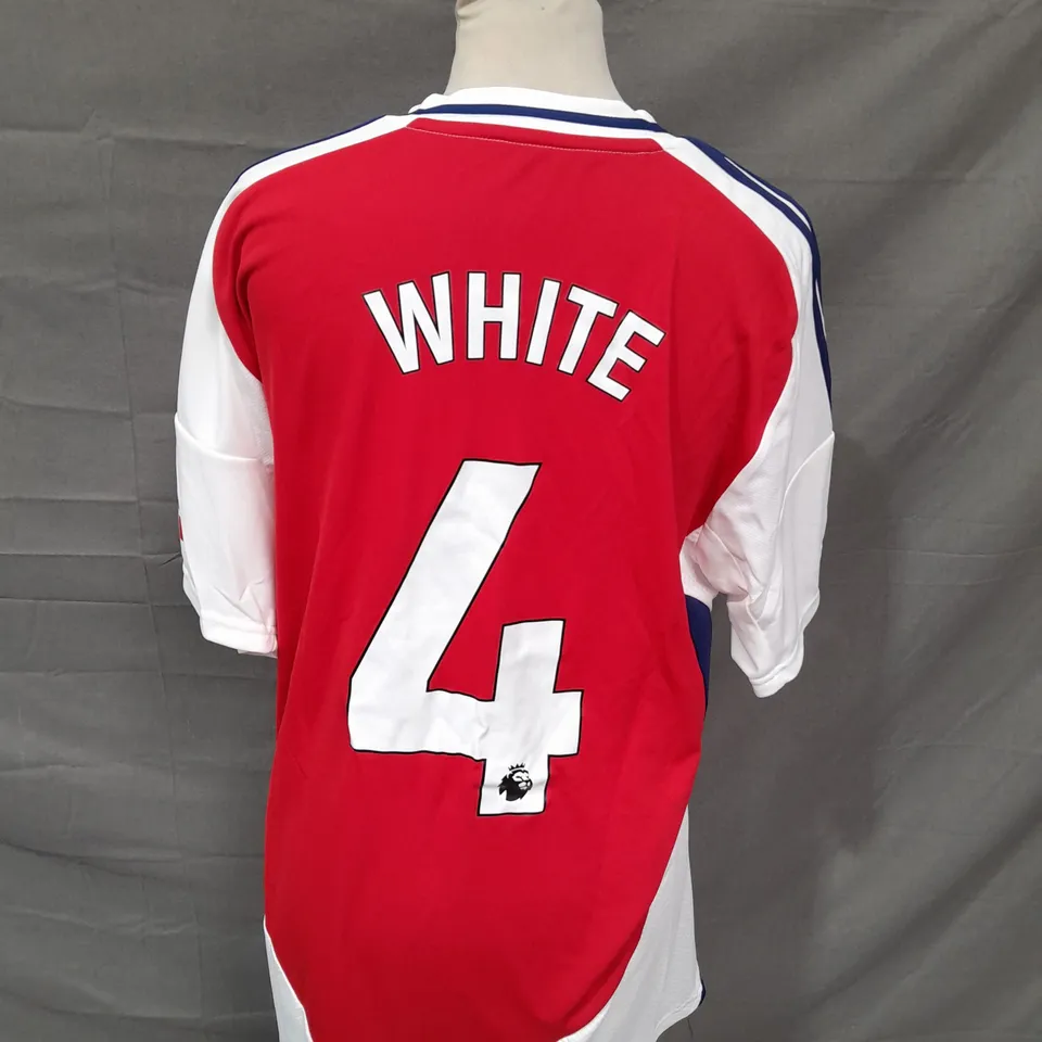 ADIDAS ARSENAL FOOTBALL CLUB SHIRT - WHITE 4 - LARGE