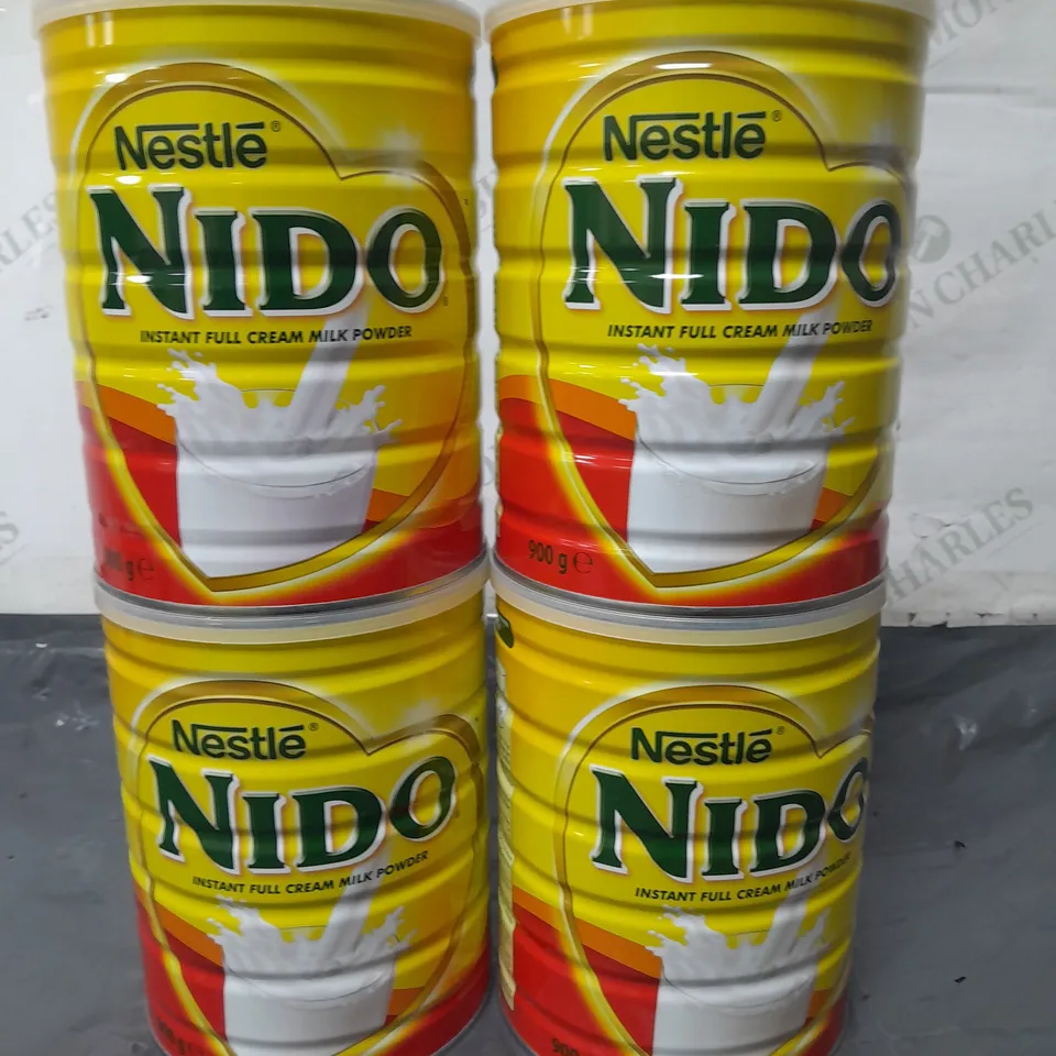 LOT OF 4 NESTLE NIDO INSTANT FULL CREAM MILK POWDERS - 900G