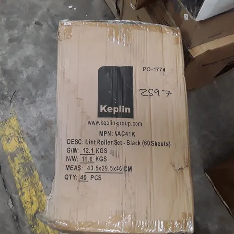 BOX TO CONTAIN APPROXIMATELY 40 LINT ROLLERS 