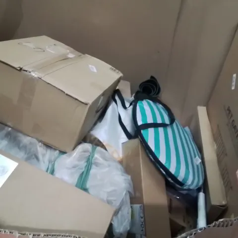 PALLET OF ASSORTED HOUSEHOLD GOODS AND PRODUCTS TO INCLUDE;POPUP TENT,ARTIFICIAL FLOWERS,AREA RUG