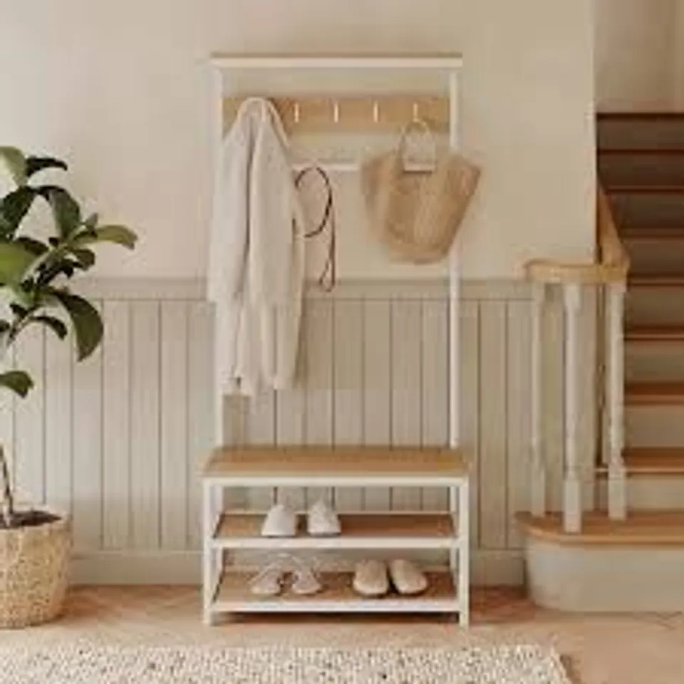 BOXED NELL HALLWAY STAND - LIGHT OAK EFFECT 