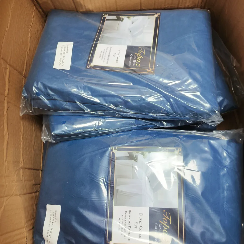 5 X TOPAZ LUXE HOME COLLECTION DUVET COVER SETS - SUPER KING