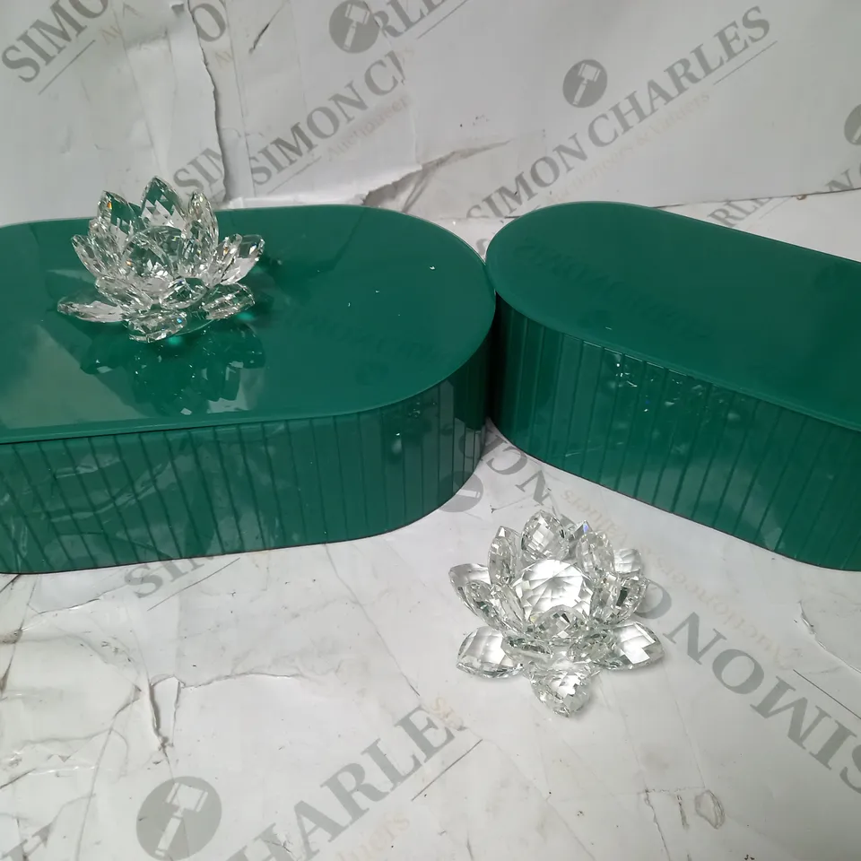 JM BY JULIEN MACONDALD SET OF 2 LOZENGE TRINKET BOXES