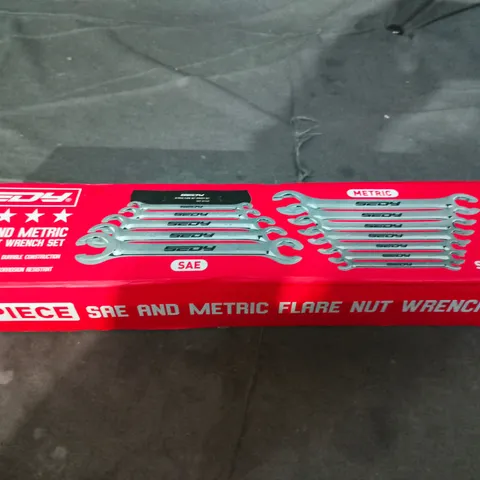 SEDY 12-PIECE SAE & METRIC FLARE NUT WRENCH SET – BOXED