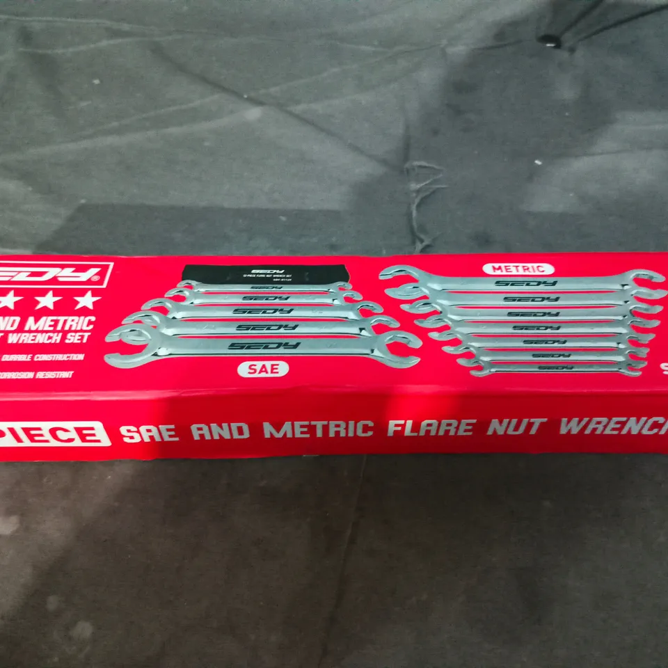 SEDY 12-PIECE SAE & METRIC FLARE NUT WRENCH SET – BOXED