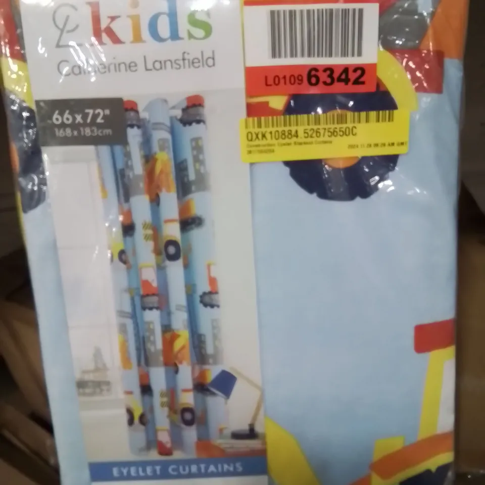 BAGGED CATHERINE LANSFIELD KIDS CONSTRUCTION DESIGN CURTAINS