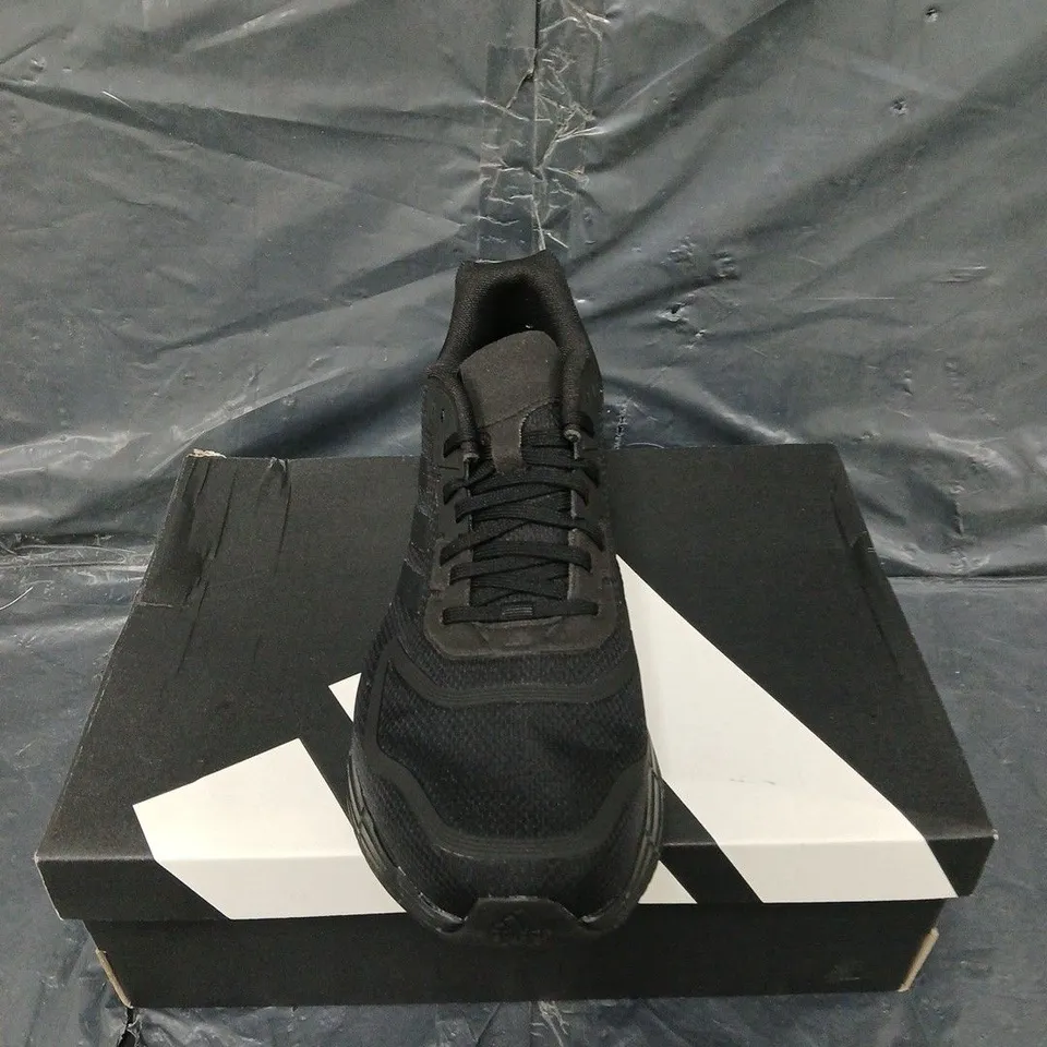 BOXED PAIR OF ADIDAS DURAMO 10 BLACK UK 8.5