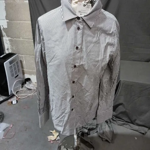 STRIPED BUTTON-DOWN SHIRT, XS
