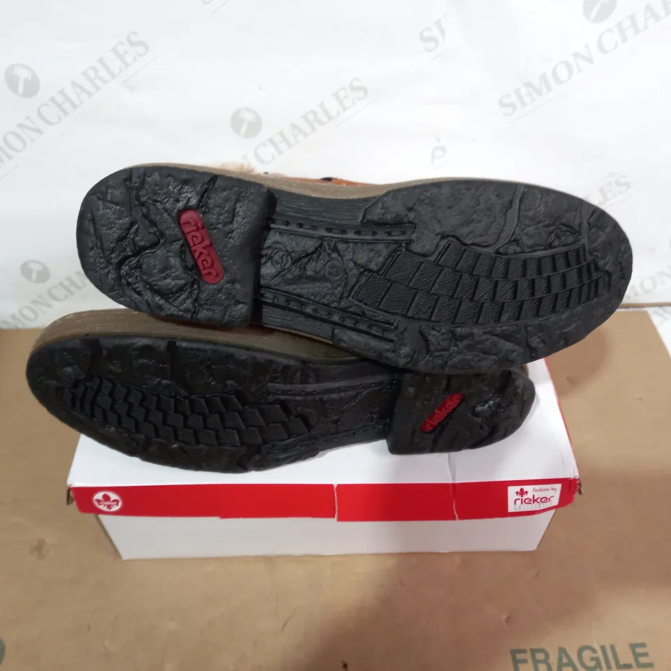 BOXED PAIR OF RIEKER BOOTS - SIZE 42