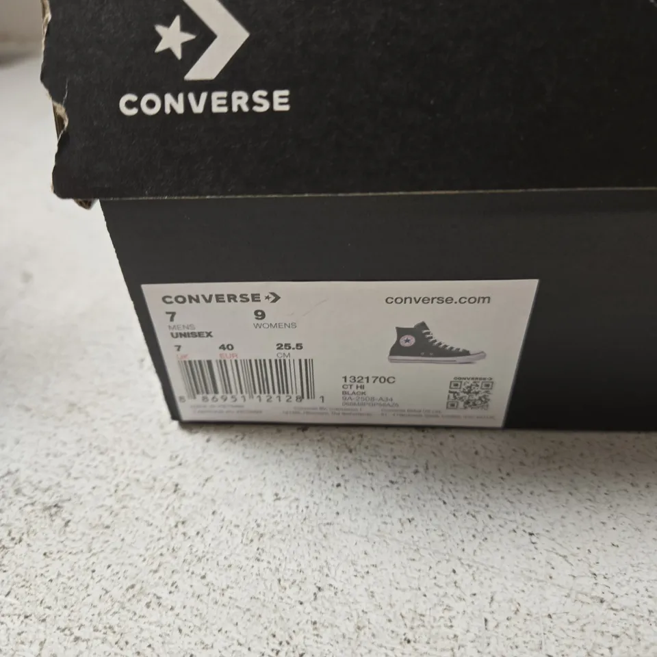 CONVERSE CHUCK TAYLOR ALL STAR HIGH-TOP SNEAKERS - UNISEX, BLACK UK 7